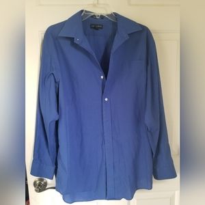 Land's End Men's Blue Button Down Shirt (XL)